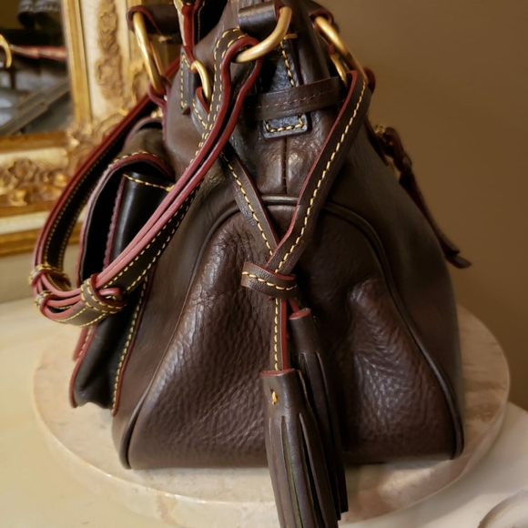 ❤ Dooney  Florentine Double Pocket Satchel Tmoro - Picture 3 of 15